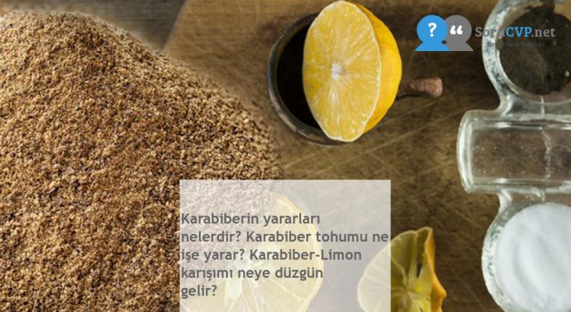 Karabiberin yararları nelerdir? Karabiber tohumu ne işe yarar? Karabiber-Limon karışımı neye düzgün gelir?